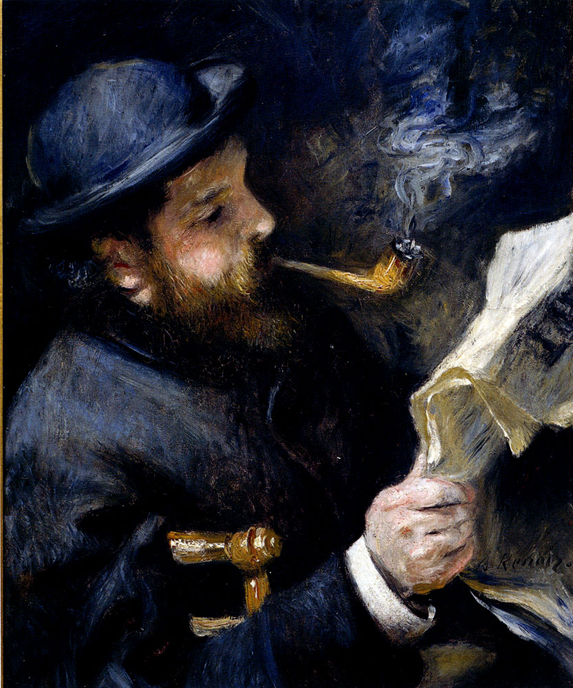 Claude Monet Lisant (Pierre-August Renoir, 1872)