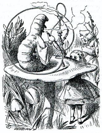 Alice Meets the Caterpillar (Sir John Tenniel, 1865)
