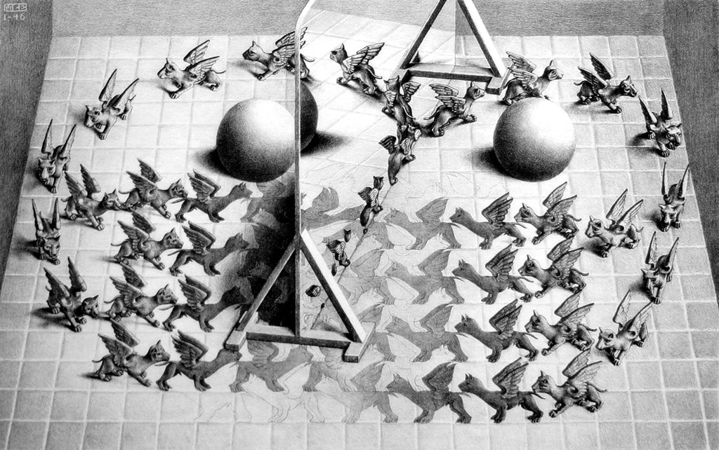 Magic Mirror (M.C. Escher, 1946)